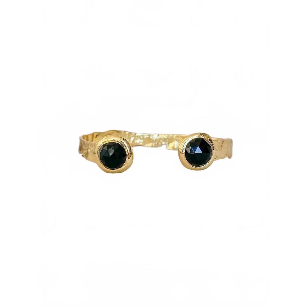 NEW EASTON ELLE women's misty gem cuff bracelet in black onyx